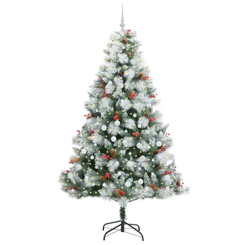 Albero di Natale artificiale Verde e bianco 240 cm 3395200