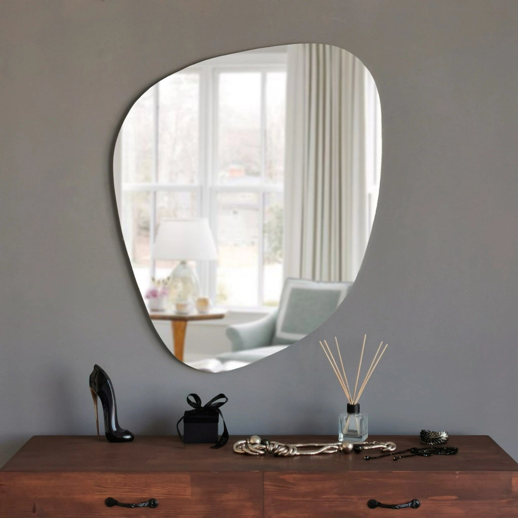 Moscufo, Specchio Forma Irregolare, 2.2x58h cm Bianco