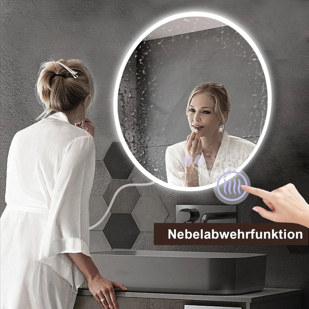 ZMH Specchio da Bagno LED con Illuminazione Touch e Regolazione d'Intensità