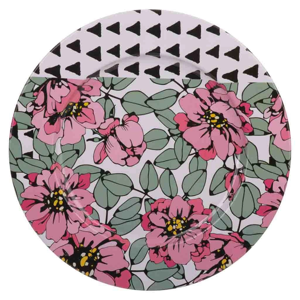 Piatto in metallo multicolore d33x1,5h