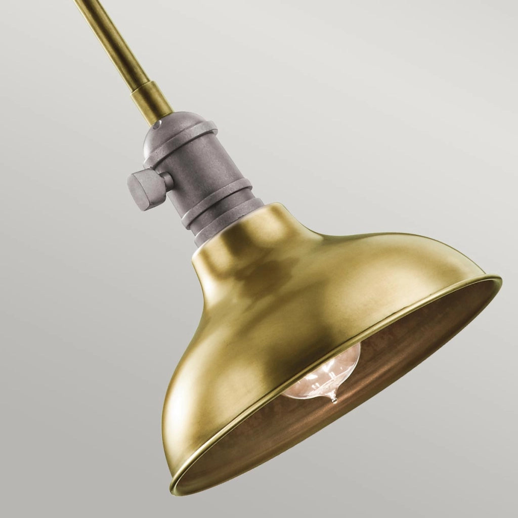 Lampada a sospensione metallo Cobson ottone E27 Kichler