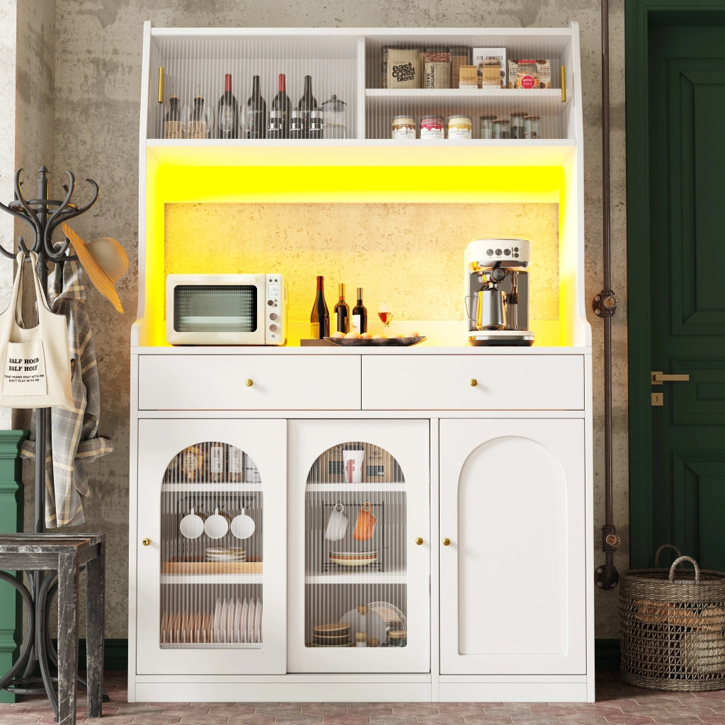 Armadio cucina con illuminazione LED - Zephmum - Regolabile, 2 cassetti, luce variabile