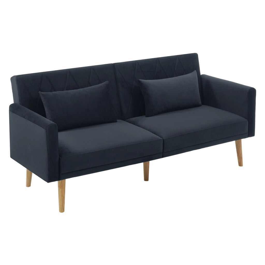 Divano Letto 2 Posti in Velluto ¨C MINIMAL ¨C Grigio