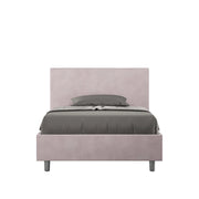 BS COM Letto una piazza e mezza contenitore imbottito 110x190 microfibra glicine