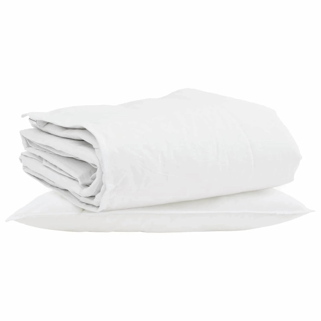 Piumone | Duvet Invernale con cuscino 2 pz Bianco Piuma d'anatra