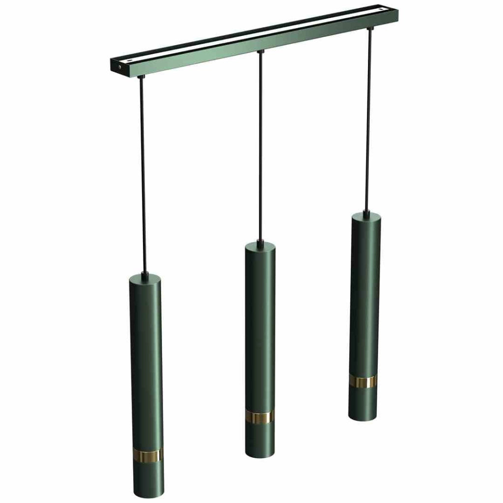 Lampada a sospensione Milagro Joker 3xGU10 verde oro