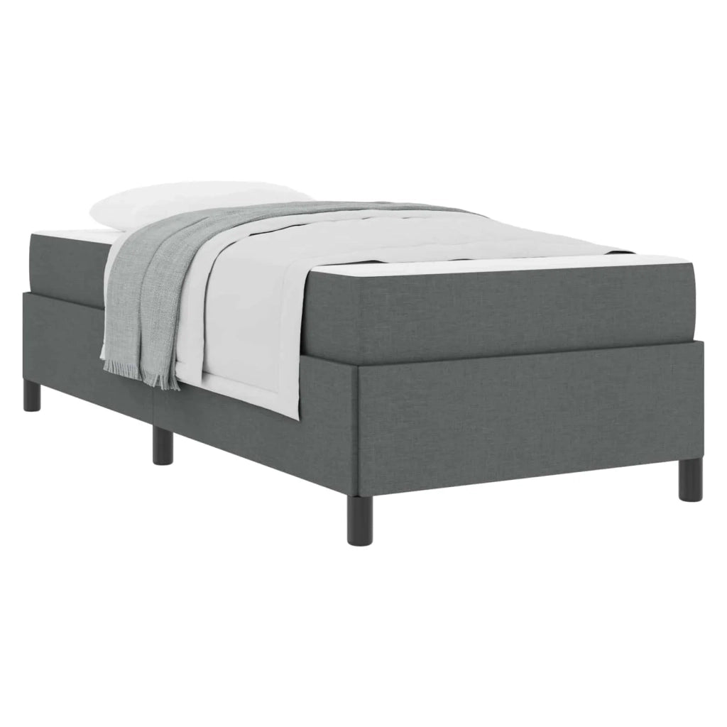 Letto a molle Grigio scuro 100 x 200 cm Tessuto 3398837