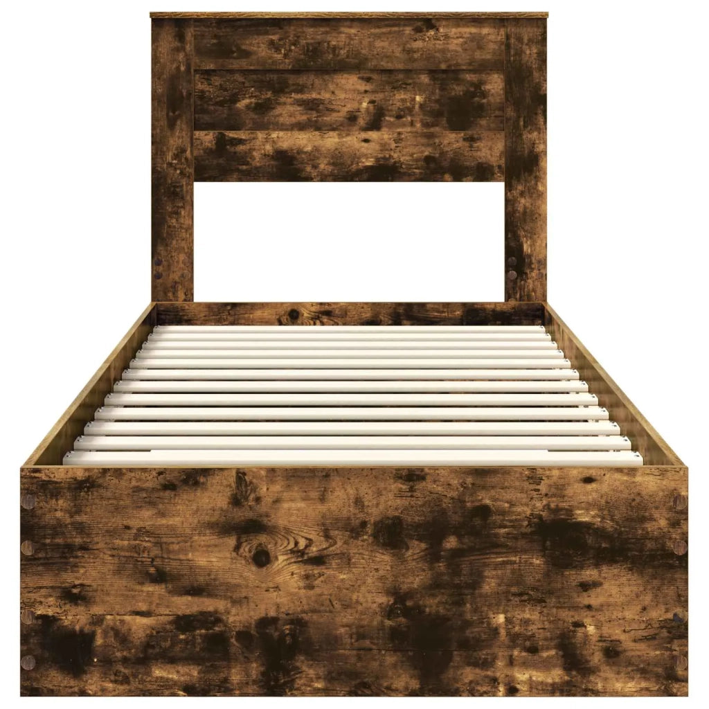 Struttura del letto Rovere fumé 100 x 200 cm Legno multistrato 3410023