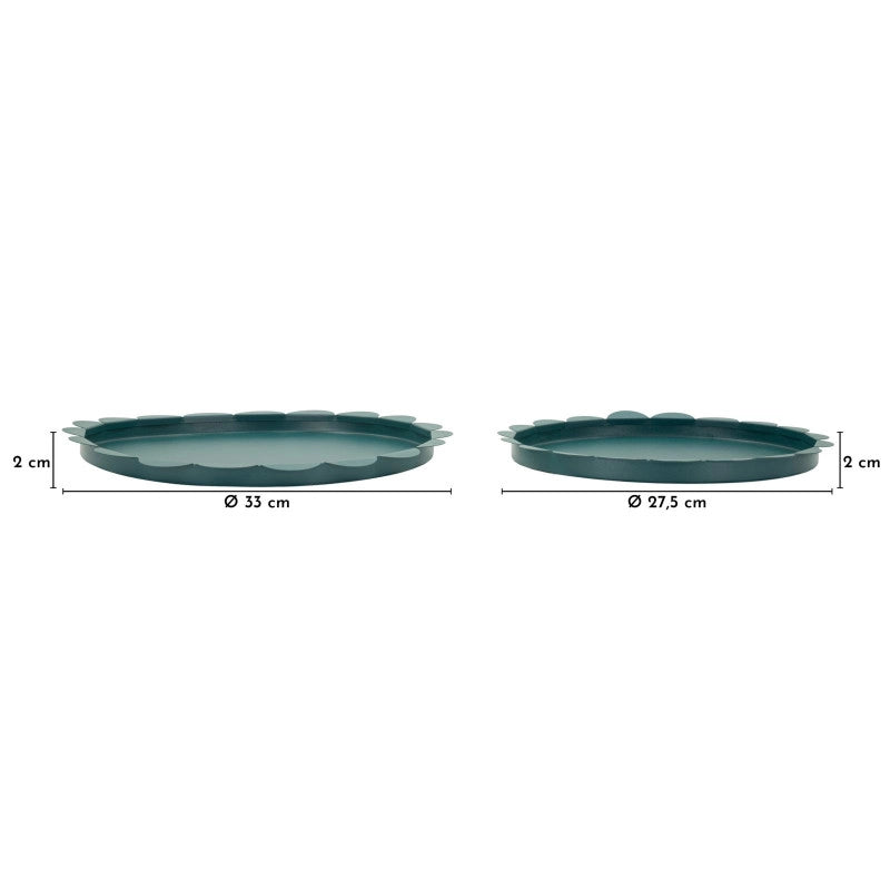 Set Tasche Saturno Rot. Ottanio Coppia cm ø 33x2-27,5x2