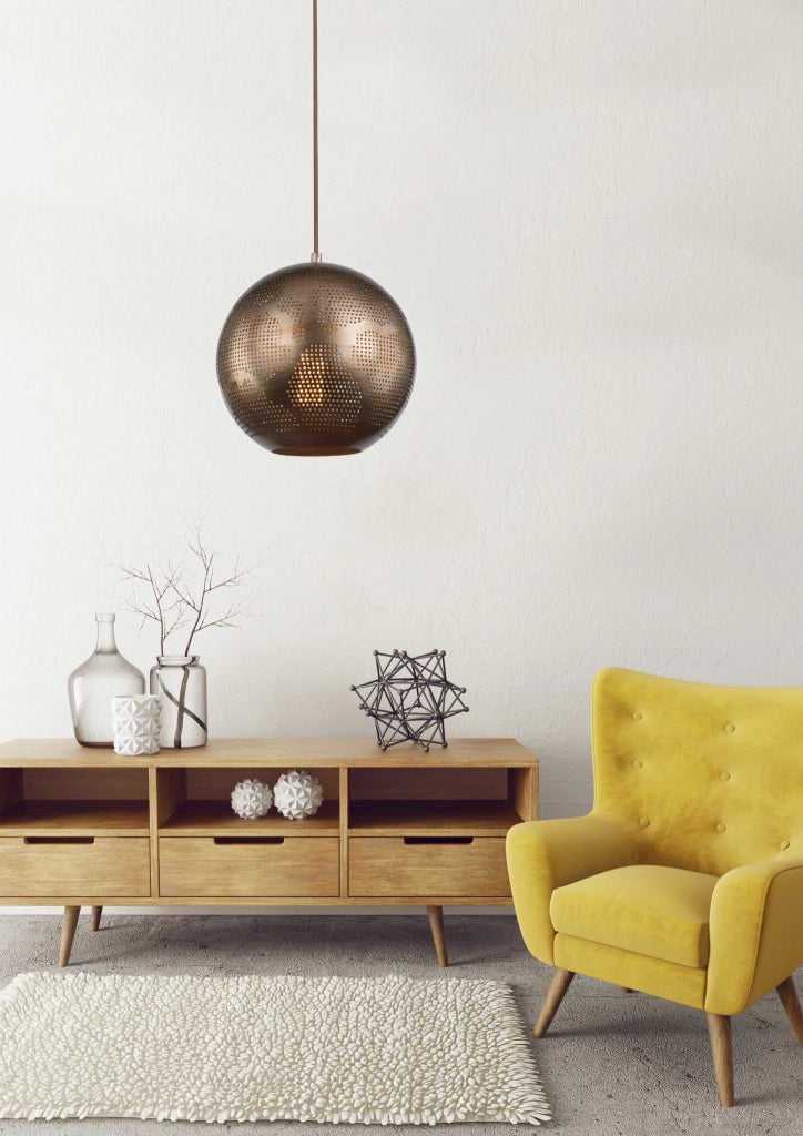 Lampada a sospensione Candellux Sfinks bronzo metallo Ø25