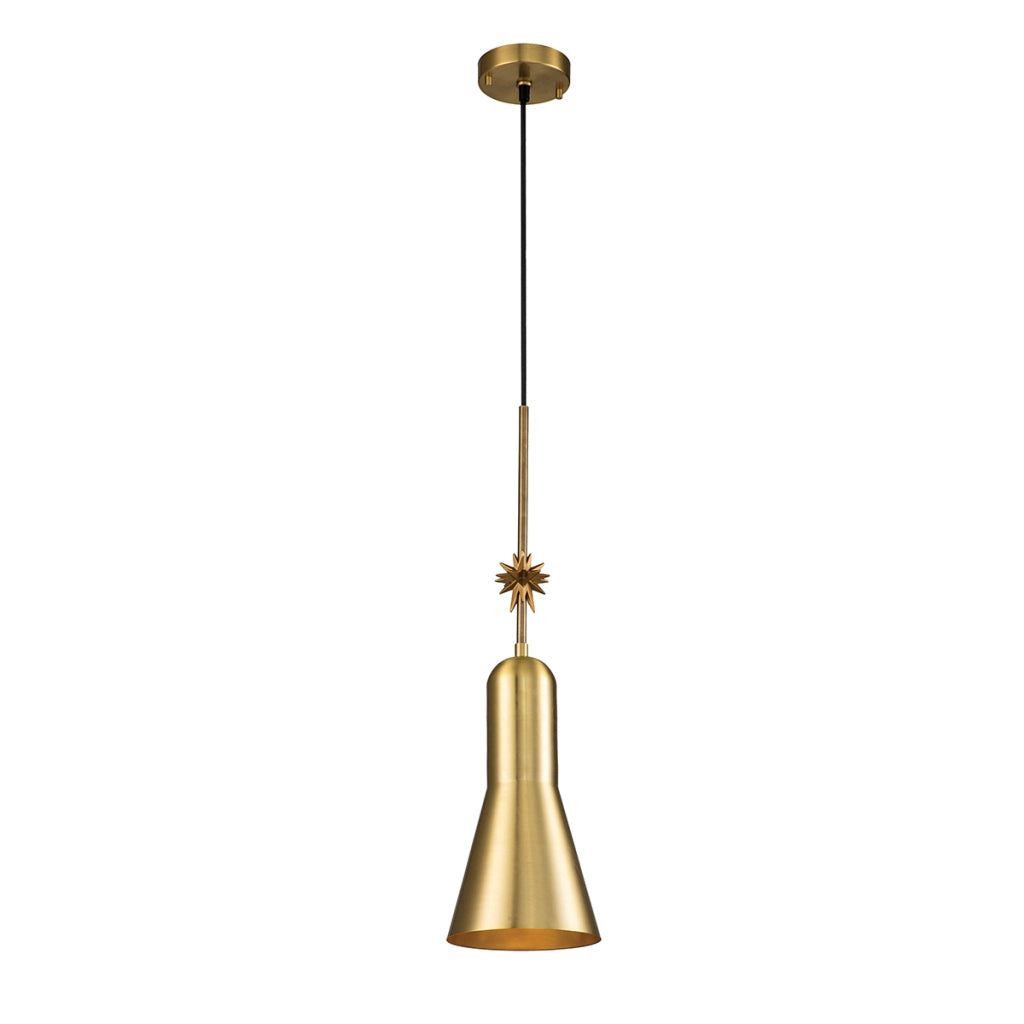 Sospensione Art Déco Etoile ottone Ø18 E27 Elstead