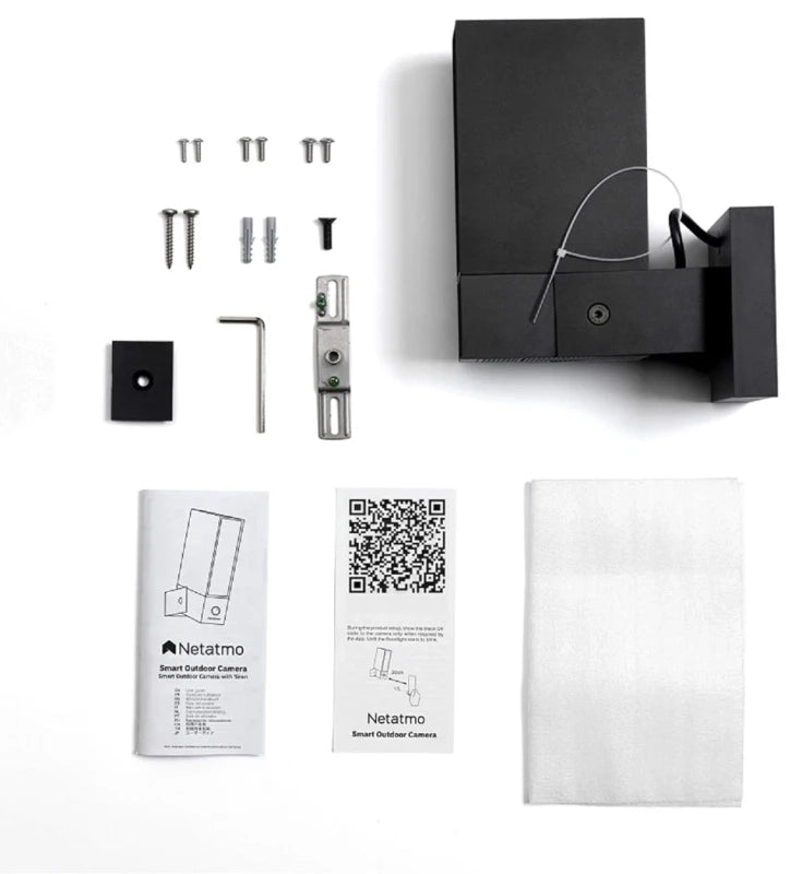 Netatmo, telecamera esterna intelligente con sirena - NOC-S-IB- Wi-Fi Nero