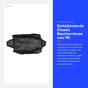 Chassis Stoffa-Resistente Copertura - Copertura Idrorepellente - Kit di Protezione per Auto RC - Copertura Ventilata - Facile da Usare - Disegno a Maglia Nera - Parafango Stoffa-Resistente