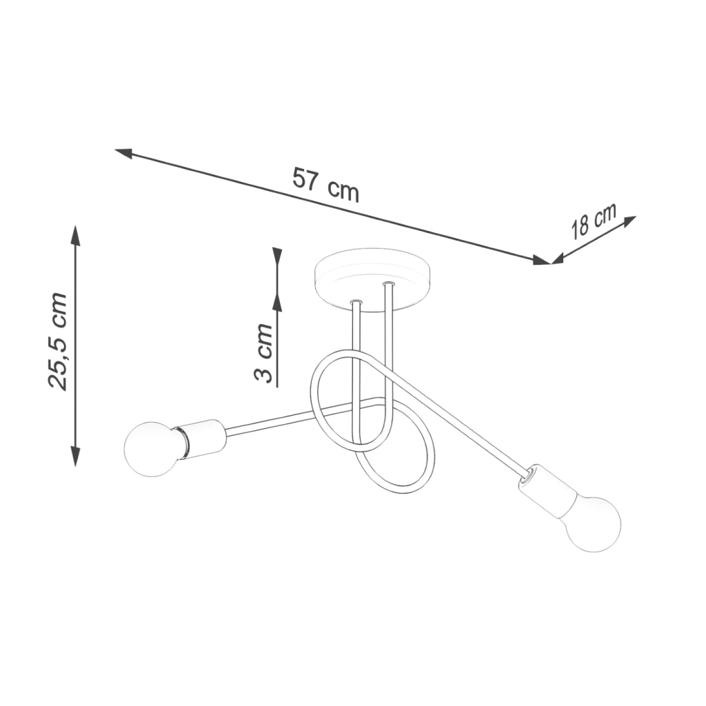 Lampadario LOOP 2 nero