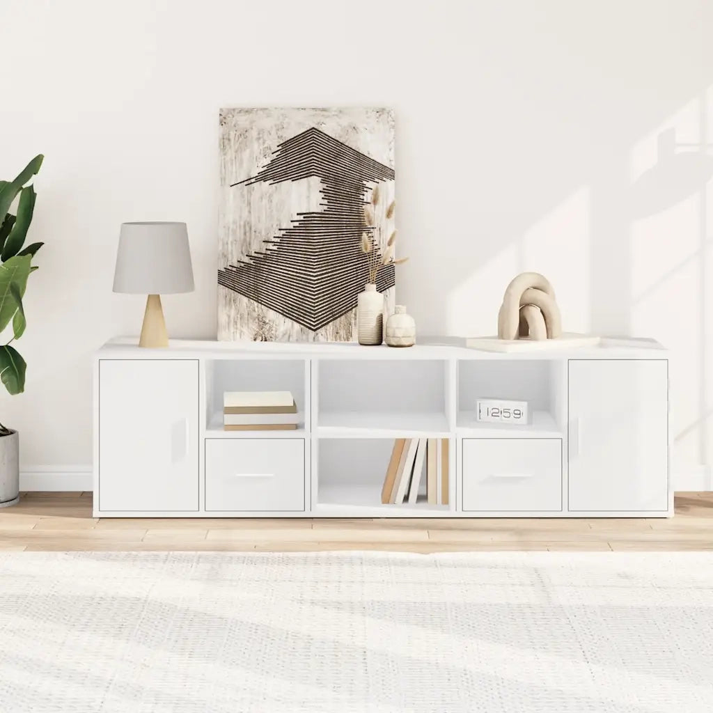 Mobile Angolare Bianco 160x40x45 cm in Truciolato CFW5678046