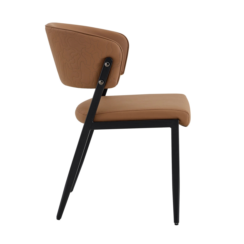SEDIA Moderna Imbottita 78 cm PU Marrone