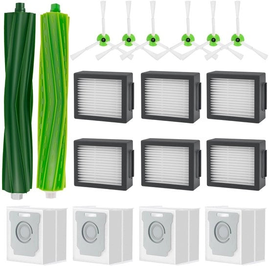 Accessori per aspirapolvere - 18 pezzi - Set di pennelli principali e secondari - Filtro HEPA e sacchi di polvere - Materiale duraturo - Per aspirapolvere Roomba Combo I5/J5 - Prestazioni ottimali. - Accessori per aspirapolvere.