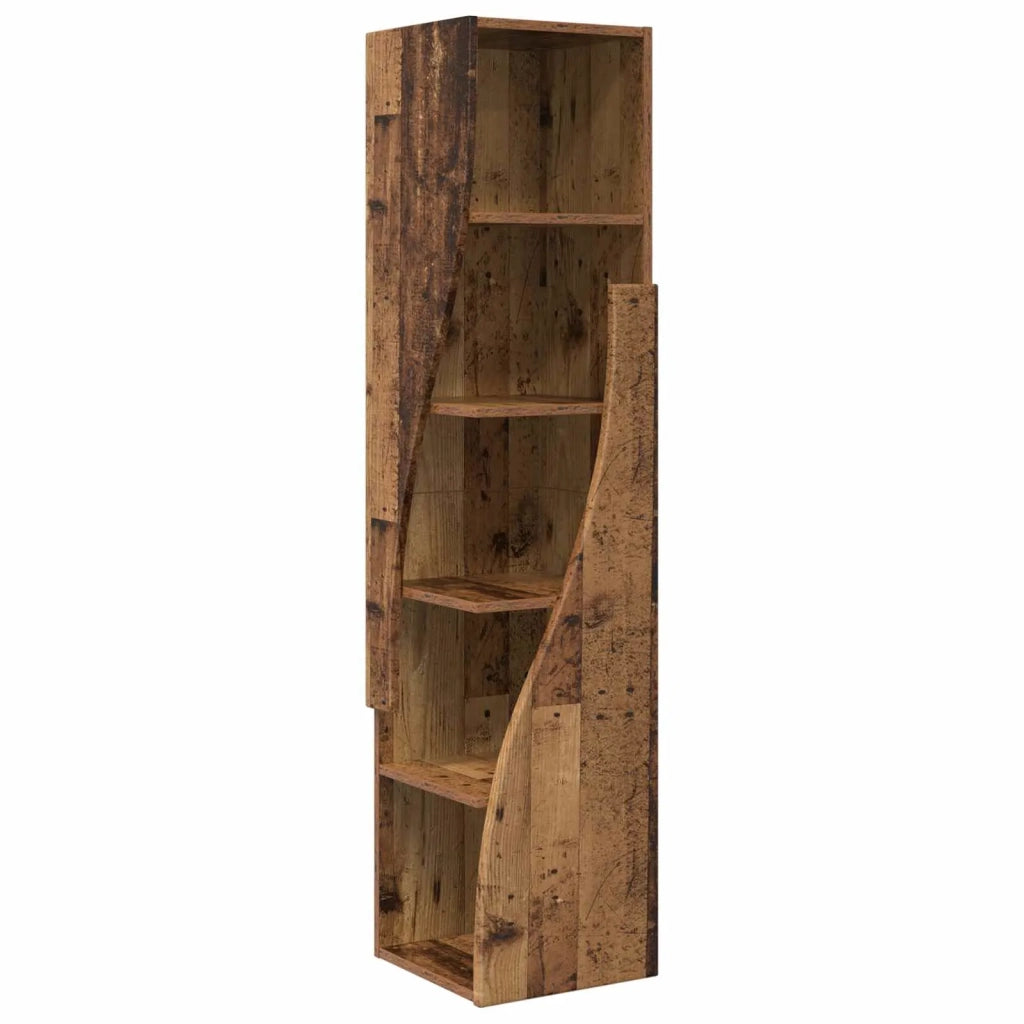Mobile angolare Legno vecchio 32x32x140cm Legno multistrato 889883