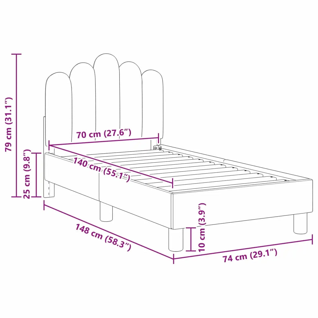 Struttura letto per bambini con testata-Giroletto per bambini Nero 70 x 140 cm 778630
