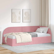 Cornice del letto ad angolo Rosa 90 cm x 200 cm Velluto 42016649