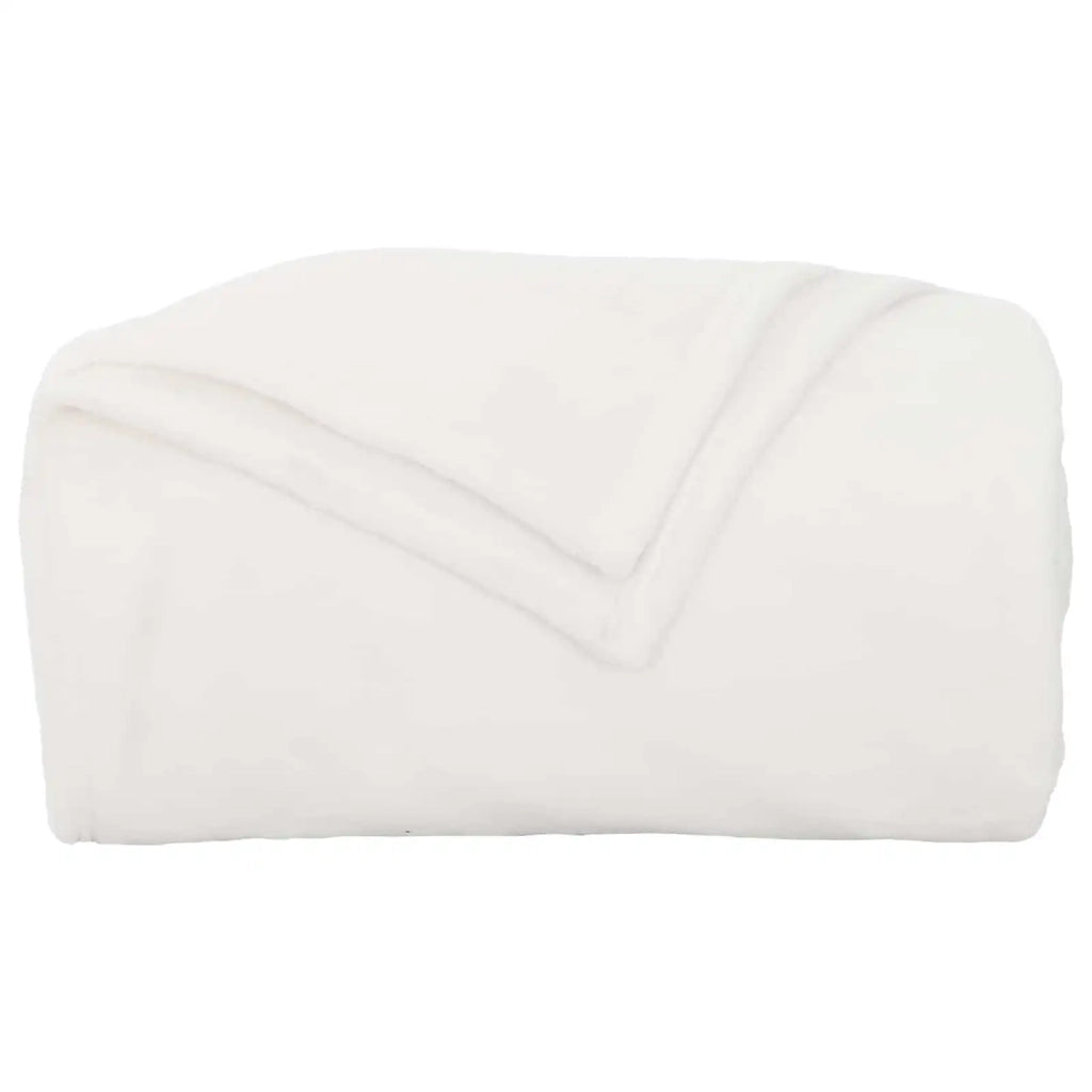 Coperte da Pile 6 pcs Bianco 220 x 240 cm Panno