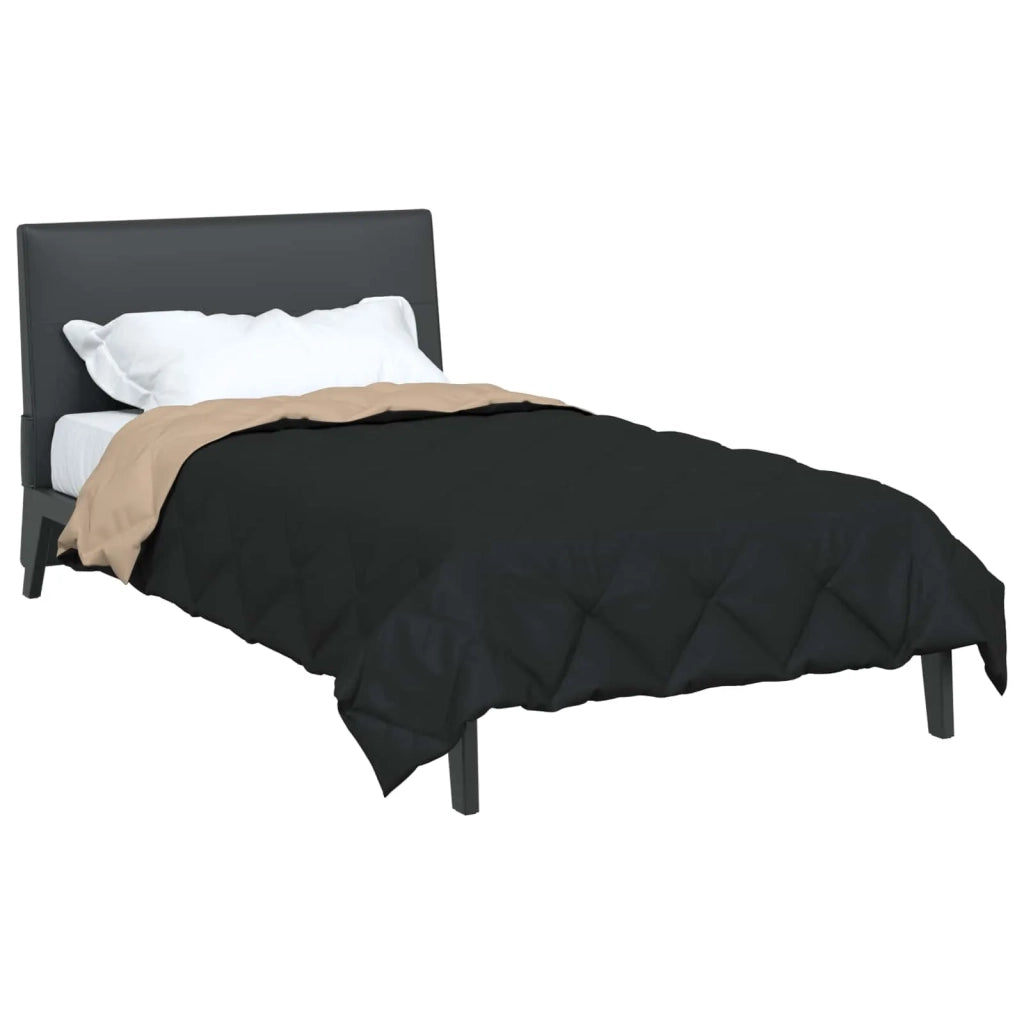 Piumone | Duvet Estivo Nero e Talpa 220 x 135 cm Microfibra