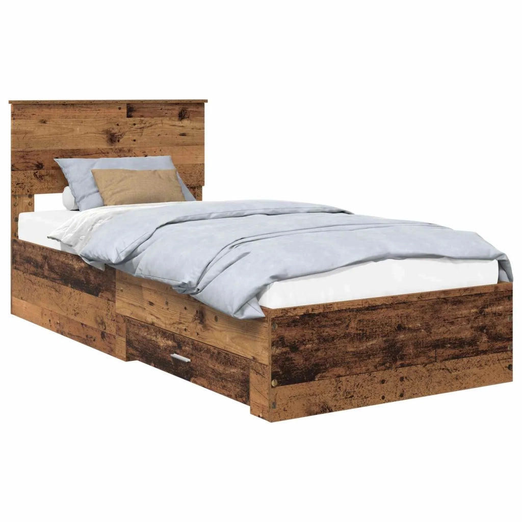 Struttura del letto-Giroletto Legno vecchio 90 x 200 cm Legno multistrato 744705