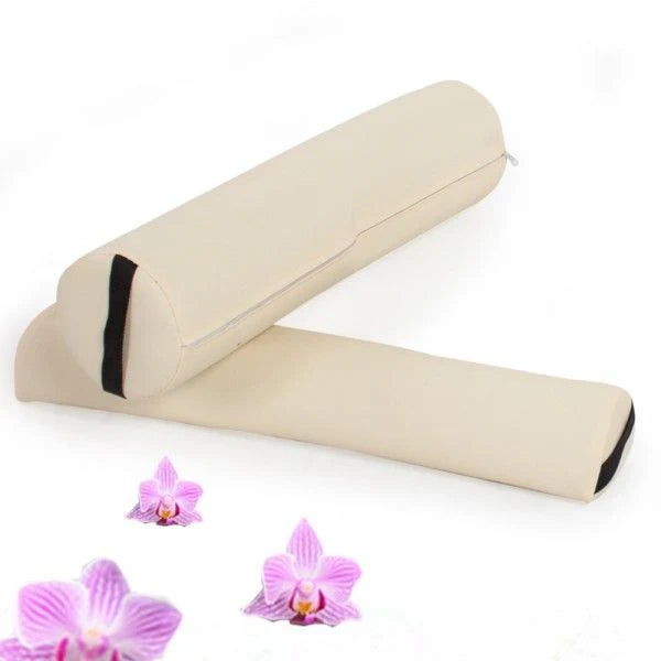 Kit massaggio professionale: sgabello + cuscino mezzo cilindro + cuscino a rullo beige 08_0000470