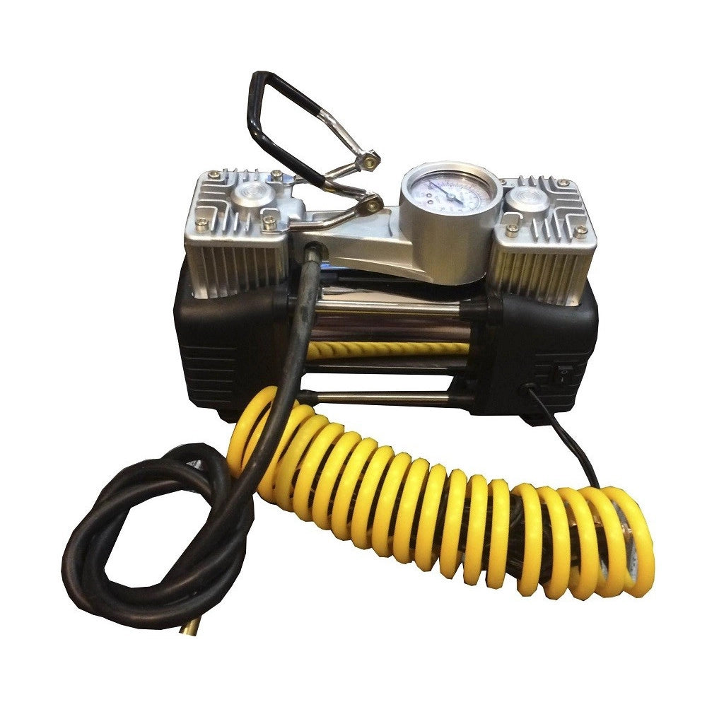Trade Shop - Compressore 2 Cilindri 12v 85lt 150psi Auto Moto Torcia Viaggio Casa + Valigetta -