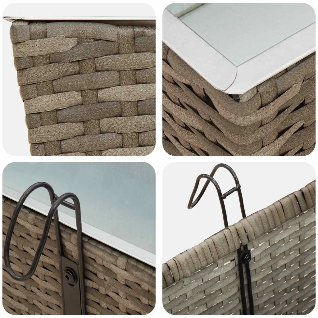 Ringhiera 2 pcs 80 x 17 x 17 cm Metallo