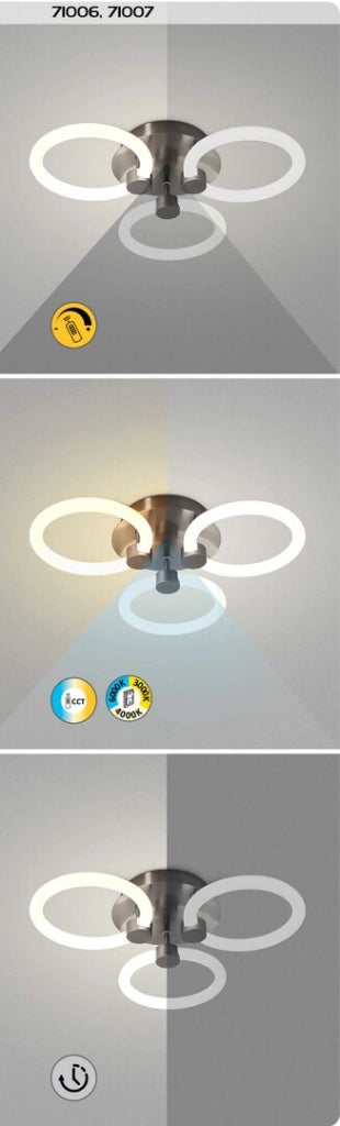Plafoniera LED Rabalux Sotiris 47W nera dimmerabile telecomando