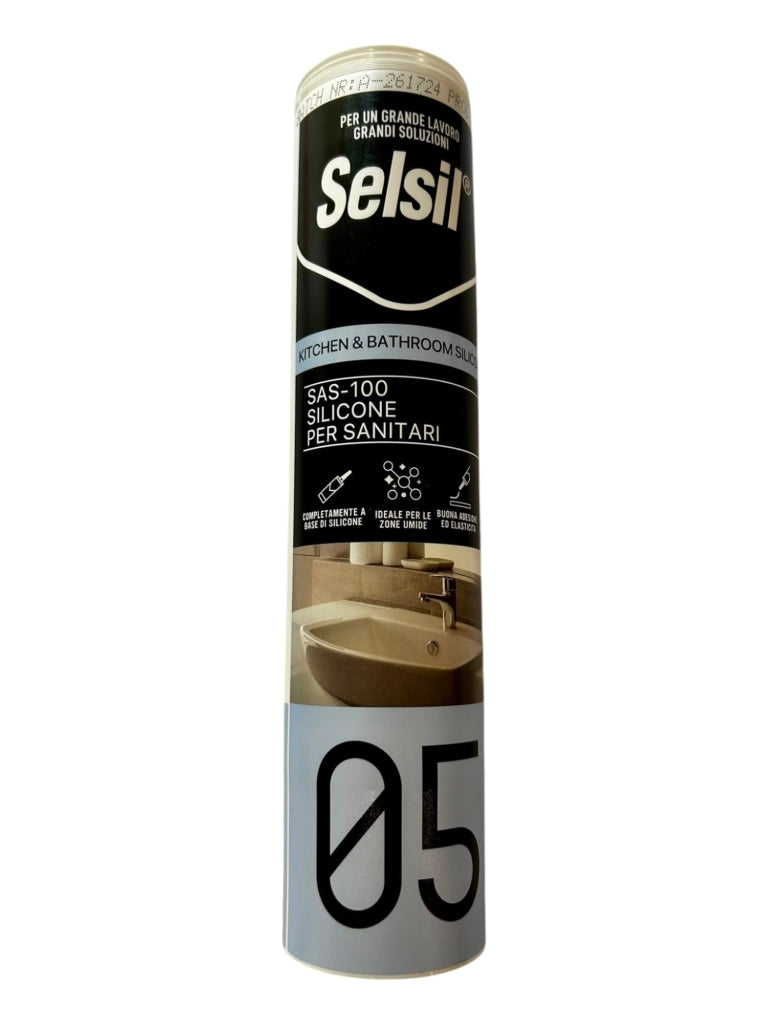 Selsil SAS- 100 silicone per sanitari bianco
