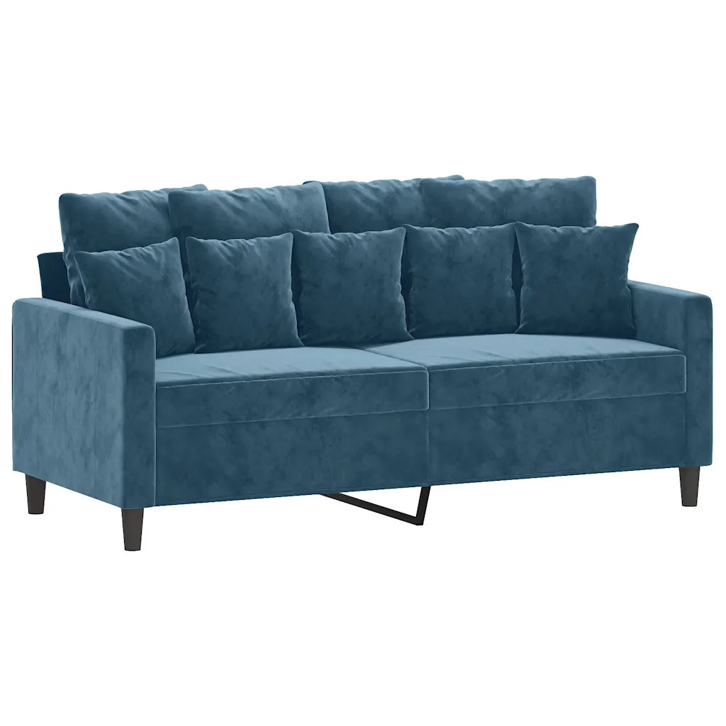 Divano a 2 Posti-Sofa 2 Posti Blu 140 cm in Velluto 765478