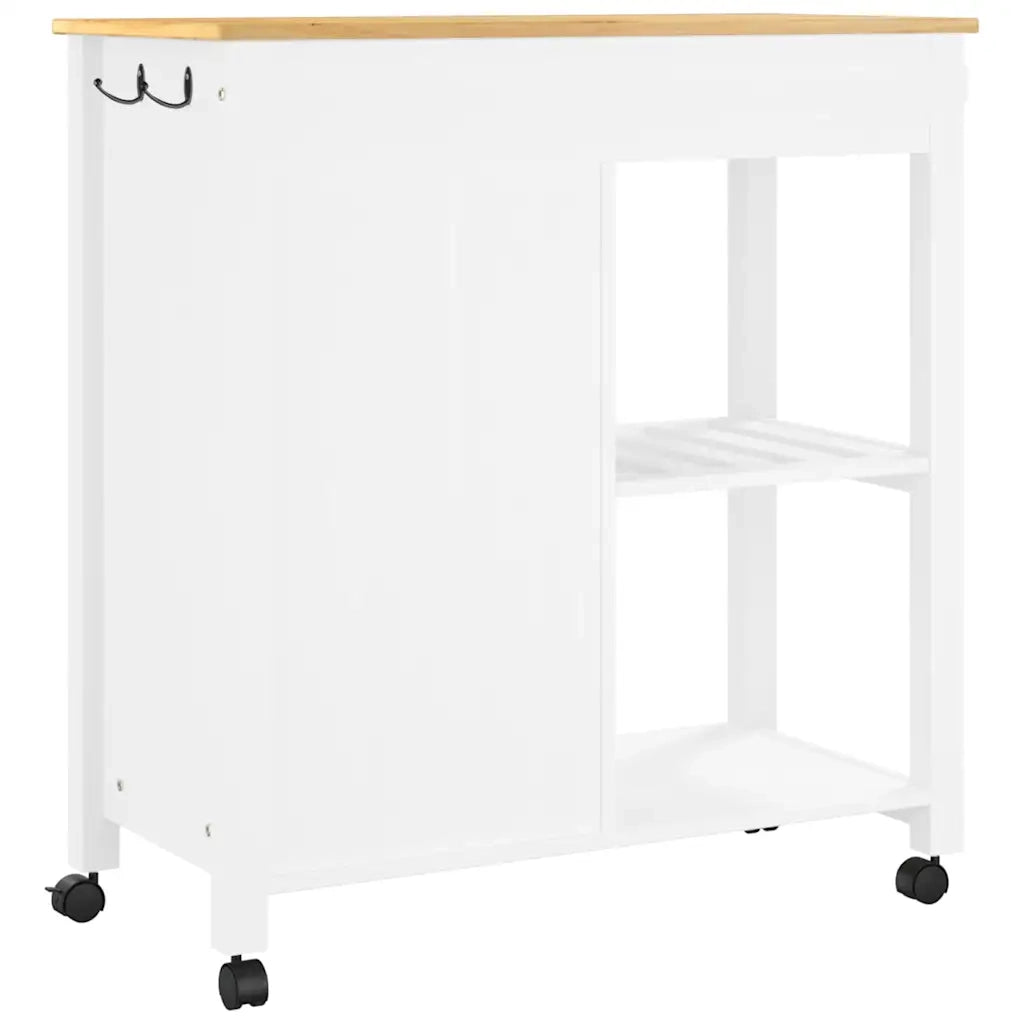 Carrello da Cucina MONZA 84x40x88,5 cm in Legno Massello di Pino CFW1864266