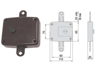 DEVIATORE VERTICALE CON BOTTONE INTERNO 57192- - (57192000) - 1 pezzi CISA