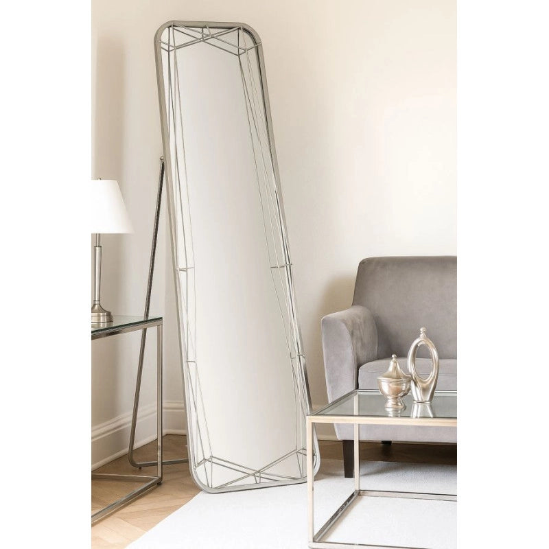 Specchio Da Terra Silver cm 46x2-54x153 (misura Specchio cm 43x150)