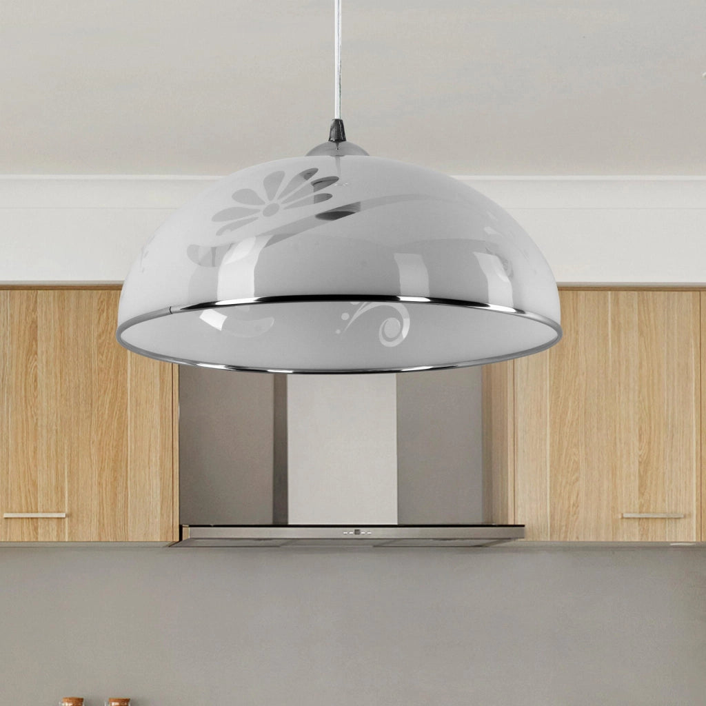 Lampada a sospensione Lampex Simi 70cm bianca E27