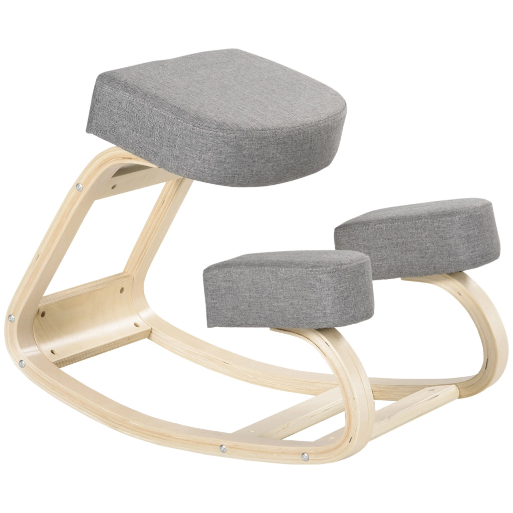Poltrona ergonomica ¨C Minimal ¨C Grigio, legno di betulla, 120 kg