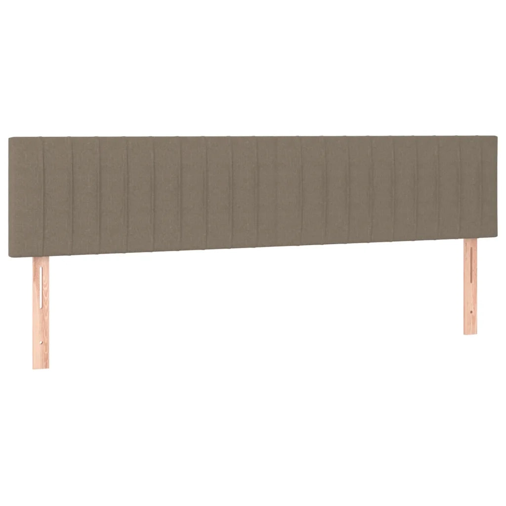 Letto a Molle Materasso e LED tortora 200x200cm in Tessuto