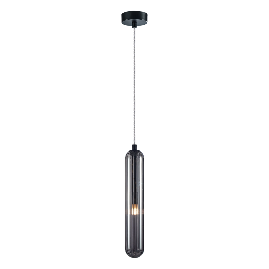 Lampada a sospensione PAX nera vetro G9 Milagro ML0337