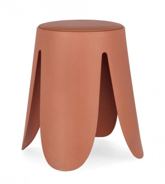 Set 4 Sgabelli  Ø37x47 cm in Similpelle Imogen Terracotta