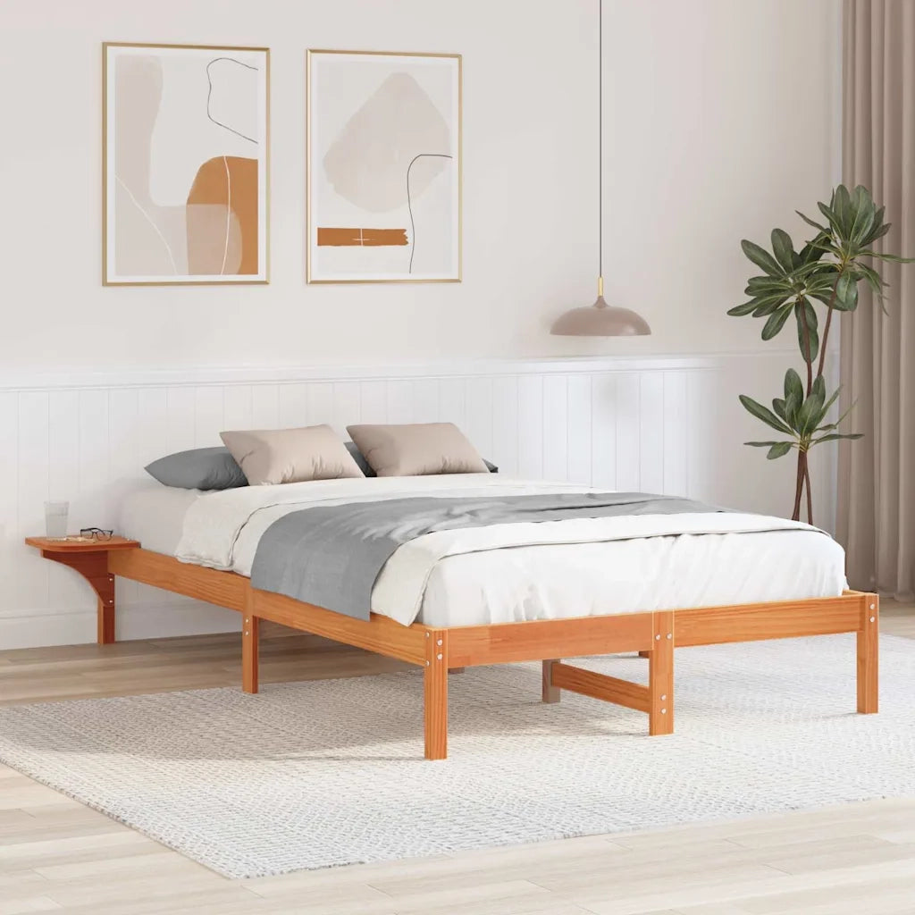 Struttura del letto Marrone cerato 120 x 200 cm Pino massello 873192