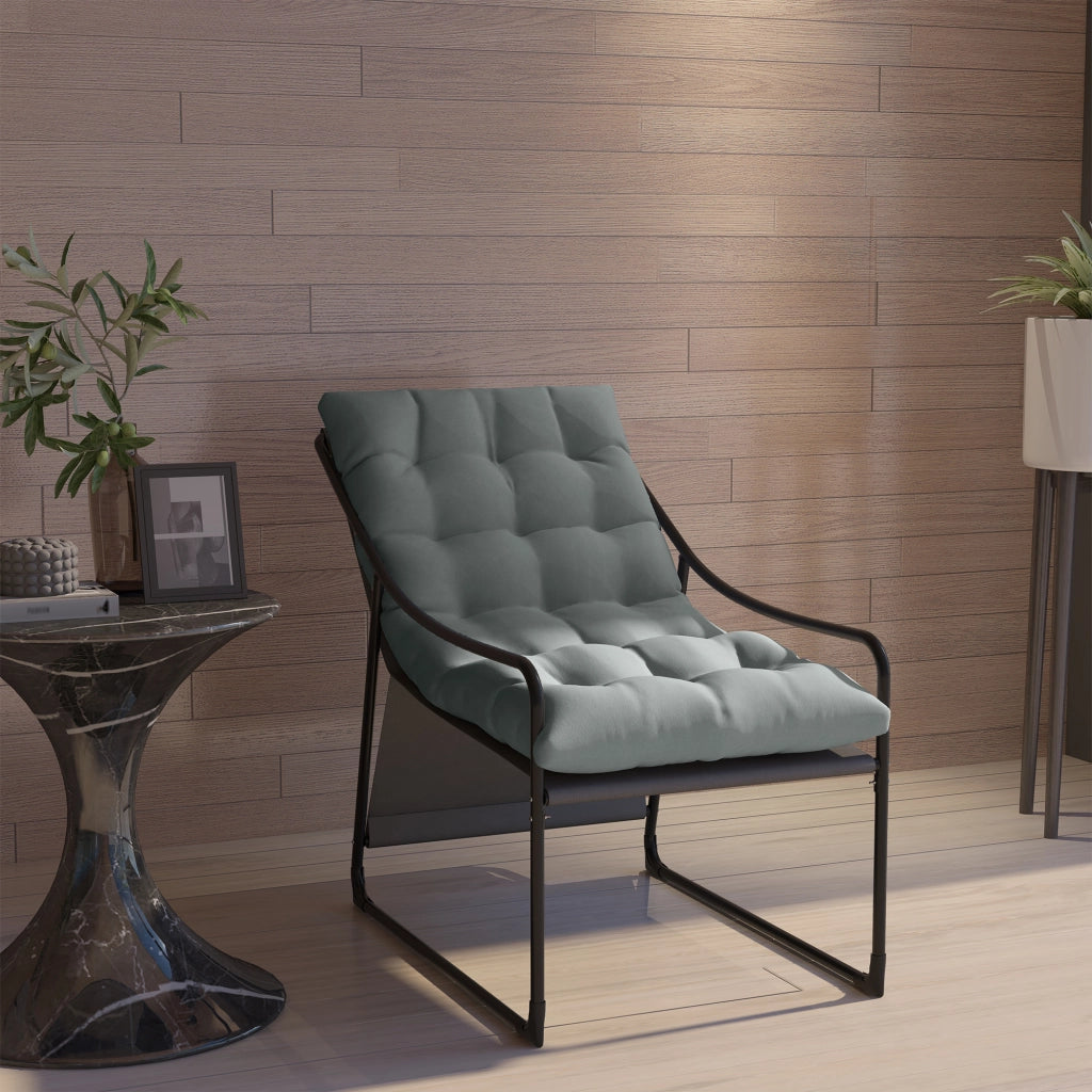 Divano da esterno imbottito ¨C Minimal ¨C Grigio/Nero 62x110x88 cm