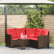 Set di divani da esterno 2 pcs Marrone e Rosso polyrattan 4103878