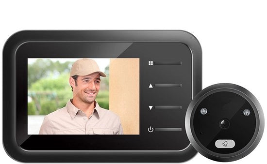 Deurbel digitale videocamera con schermo LCD da 2,4 pollici, telecamera cat's eye con visori notturni infrarossi, obiettivo HD 90°, schermo LCD da 2,4 pollici.
