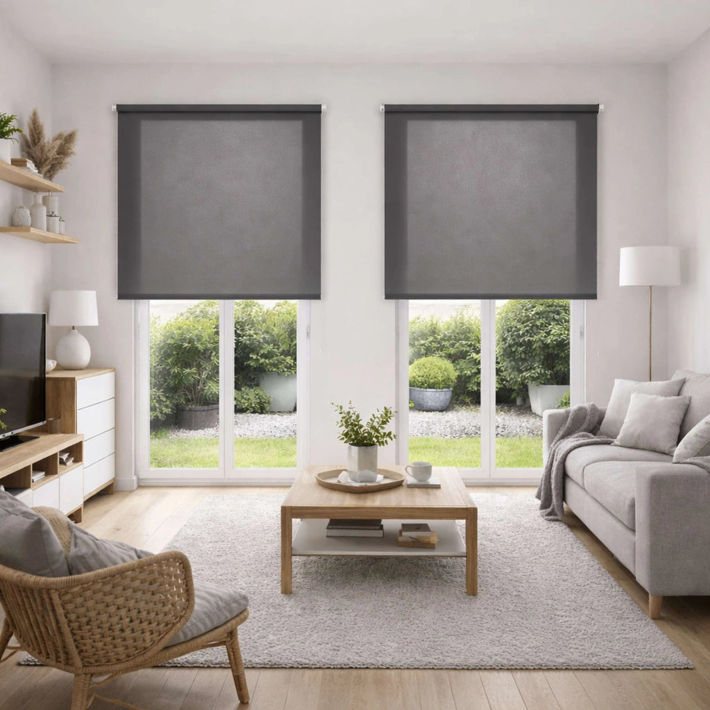 Tenda a Rullo Filtrante per finestre e porte Grigio 60x180 cm