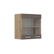 Vicco Mobile da cucina in vetro Grigio nobile 60 cm