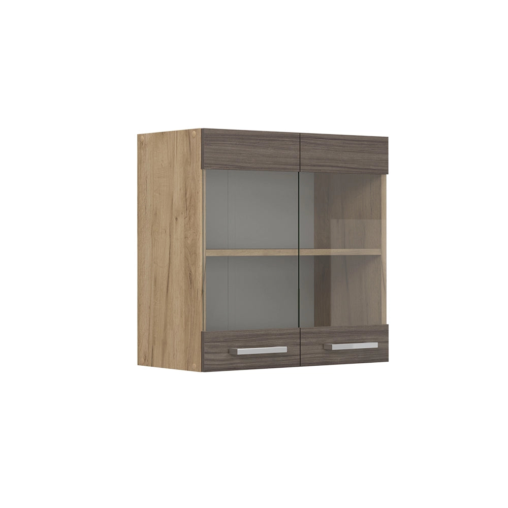 Vicco Mobile da cucina in vetro Grigio nobile 60 cm
