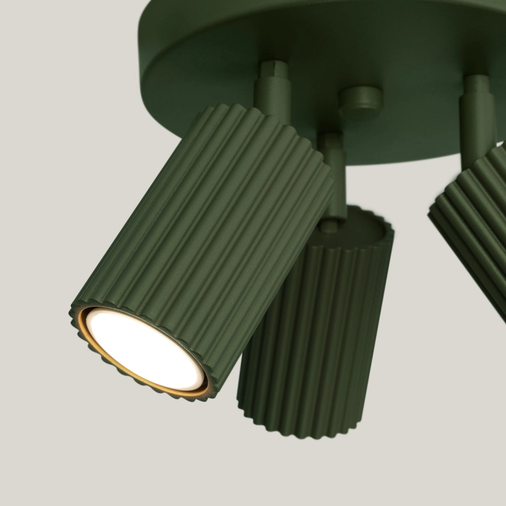 Lampada da soffitto KARBON 3P verde oliva