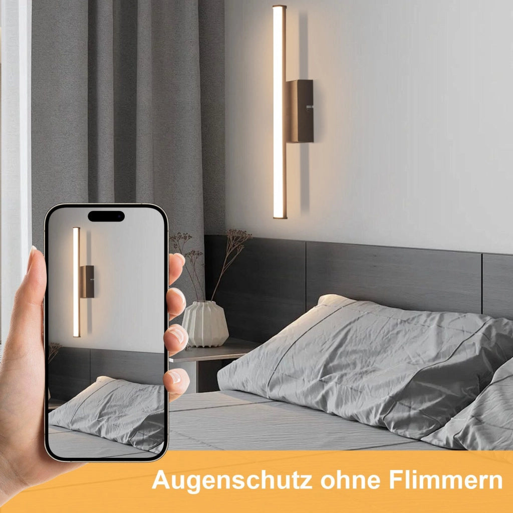 ZMH Lampada da soffitto Moderna applique da parete a LED da interno 34 cm 3000K nera per corridoio